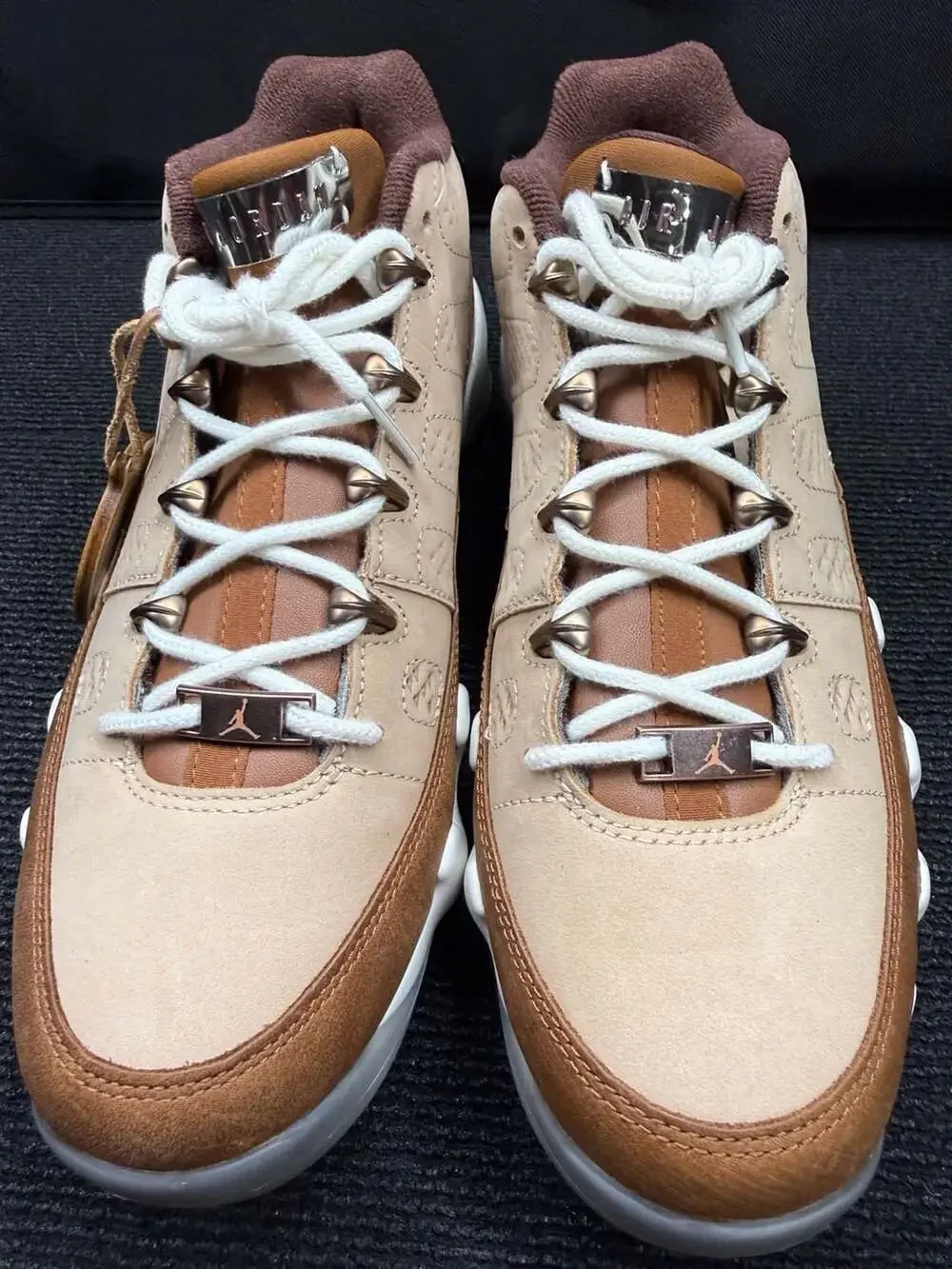 Happy Life Wood x Nike Air Jordan 9 Low Golf 'Woodgrain' (FN6929-200)